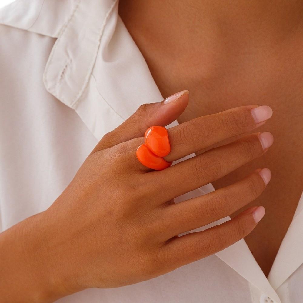 Hars Druppel Ring Meerkleurig Geometrische Vingerring Boho Sieraden Feest Accessoires Dames