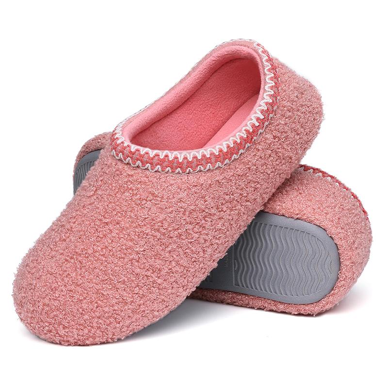 Fashion Kidmi Women Slippers with Soft Rubber Sole Women Shoes Fashion Curly Fleece Upper Lightweight Women's House Memory Foam Slippers