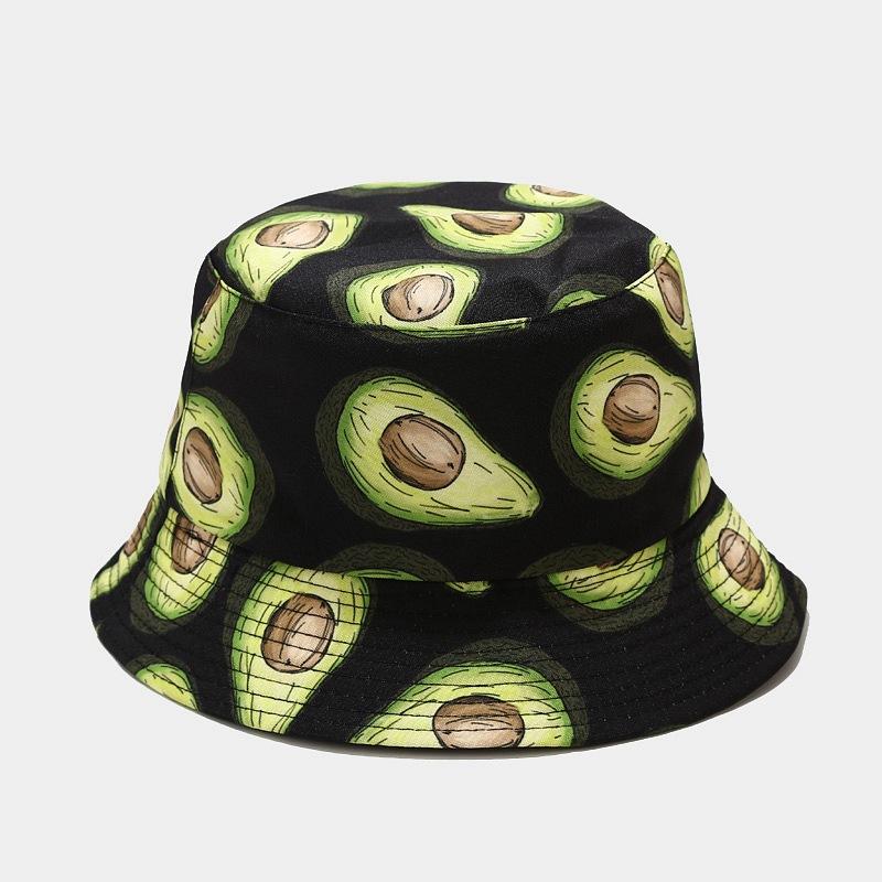 Creative Printed Fruit Pattern Bucket Cap Unisex Outdoor Leisure Fisherman Hat Summer Beach Uv Protection Sun hats Panama Bob