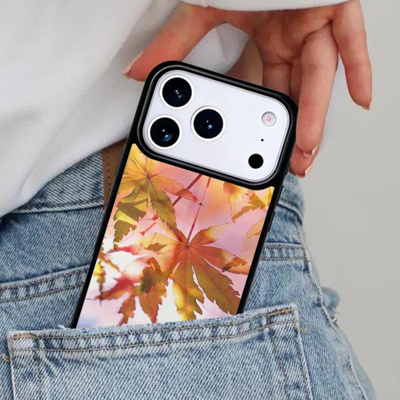 Autumn Tree Leaves Phone Case for iPhone 16e 15 14 13 12 17 Pro Max Plus Air 17pro Cover Coque