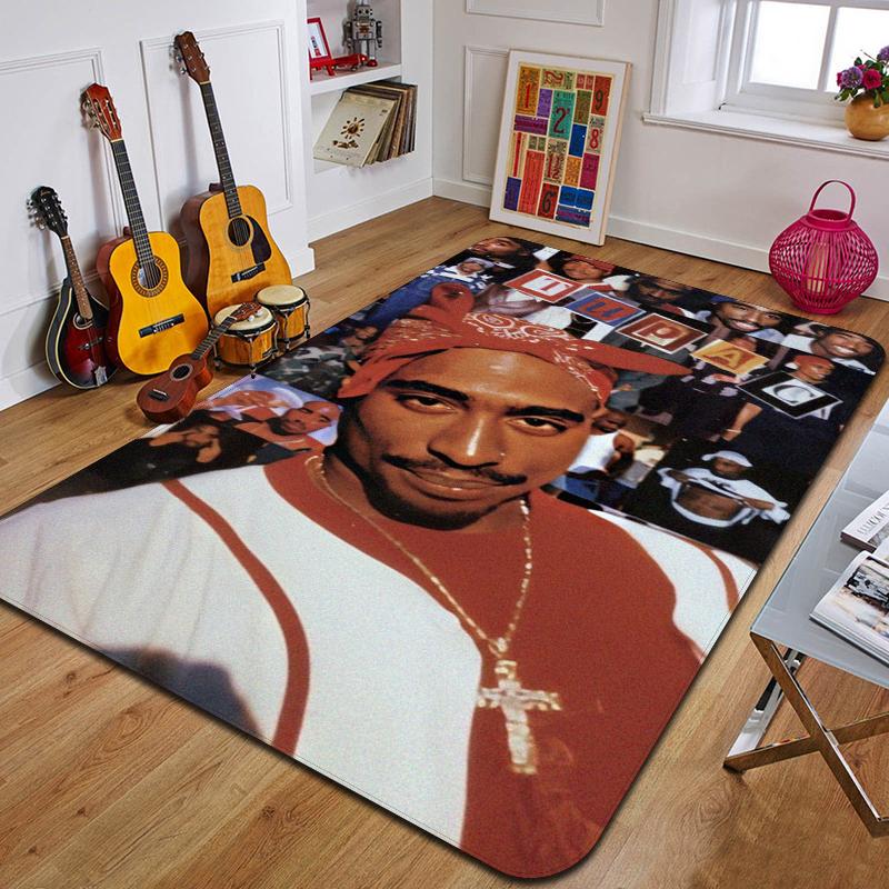 Kober s potiskem T-Tupac módní podložka na jógu dekorativní koberec do ložnice dekorativní podlahová rohožka do obývacího pokoje koupelny narozeninový dárek