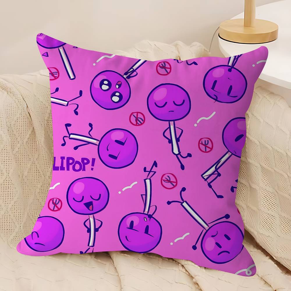 Cartoon B-BFDI Pillow Cover For Bedroom Room And Living Room Sofa Decorative Cushion Cover