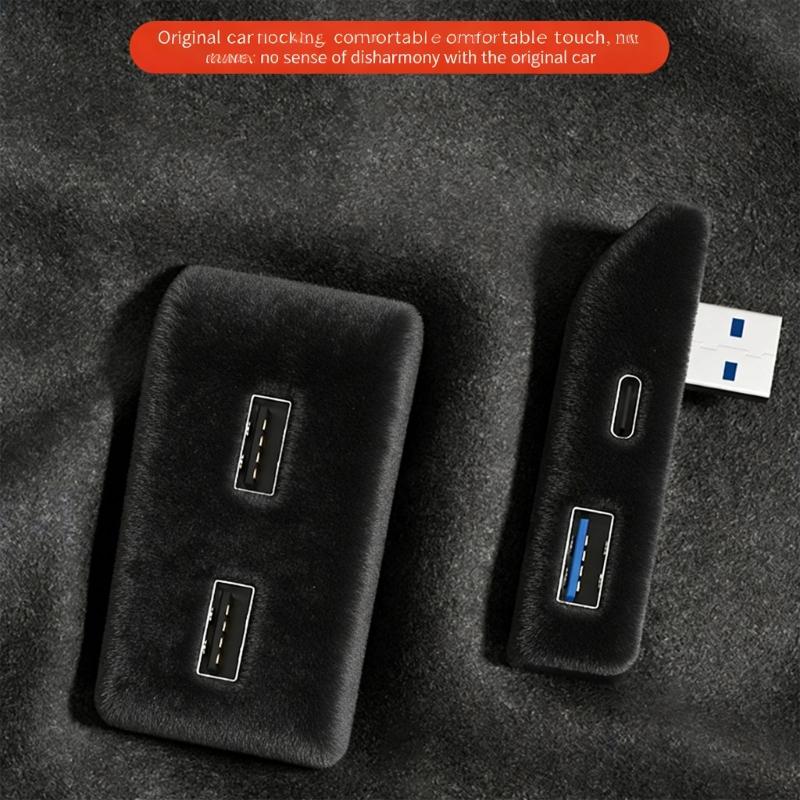 High Speed Charging Hub Glove Box Docking Station Central Control Splitter Adapter Car Accessories Easy to Install