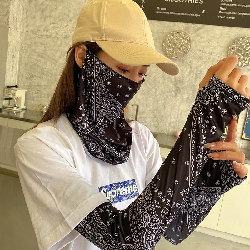 2023 Women's UV Protection Ice Silk Arm Sleeves for Driving and Sunshade