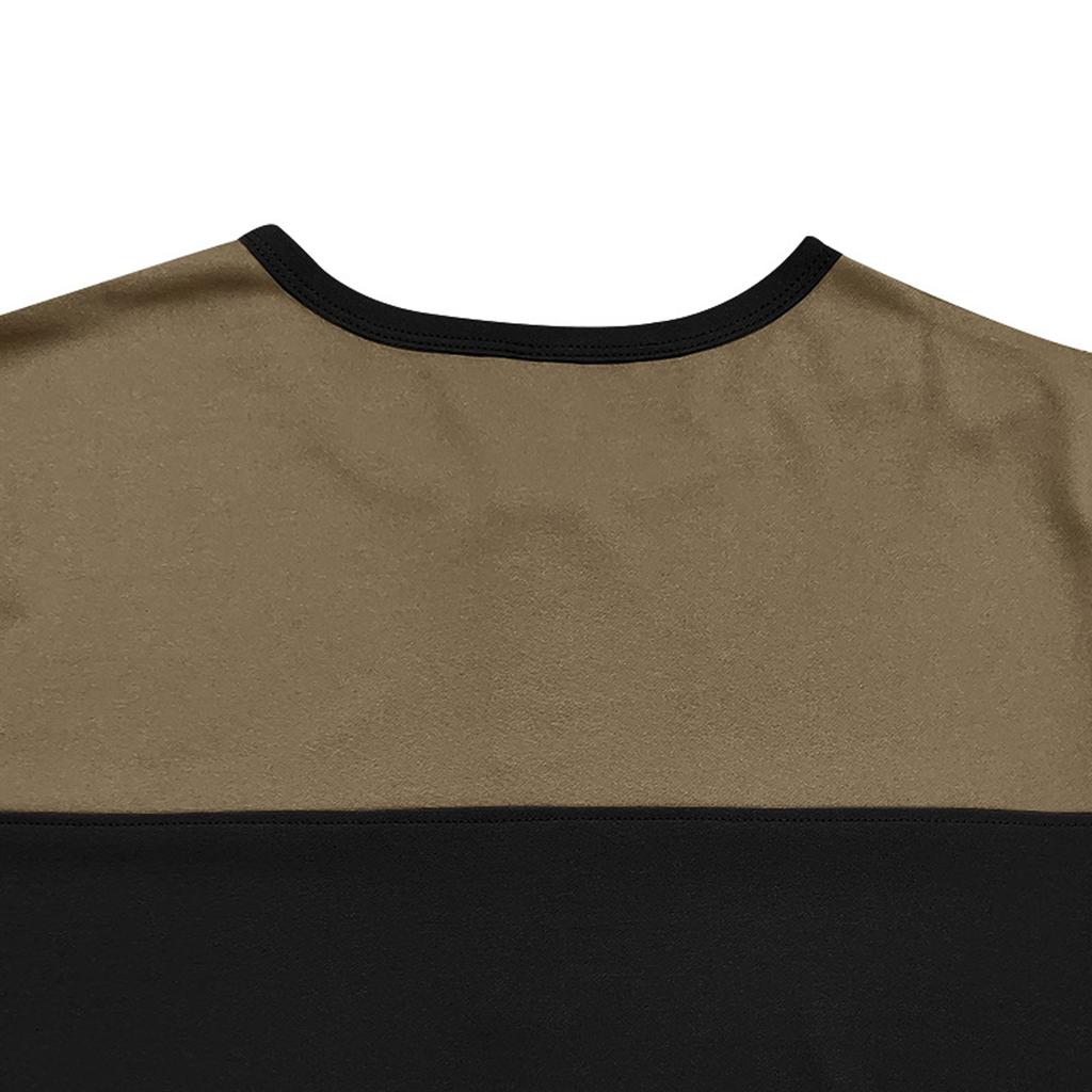 Modisches, lässiges Langarm-T-Shirt im Retro-Farbblock-Design für Herren