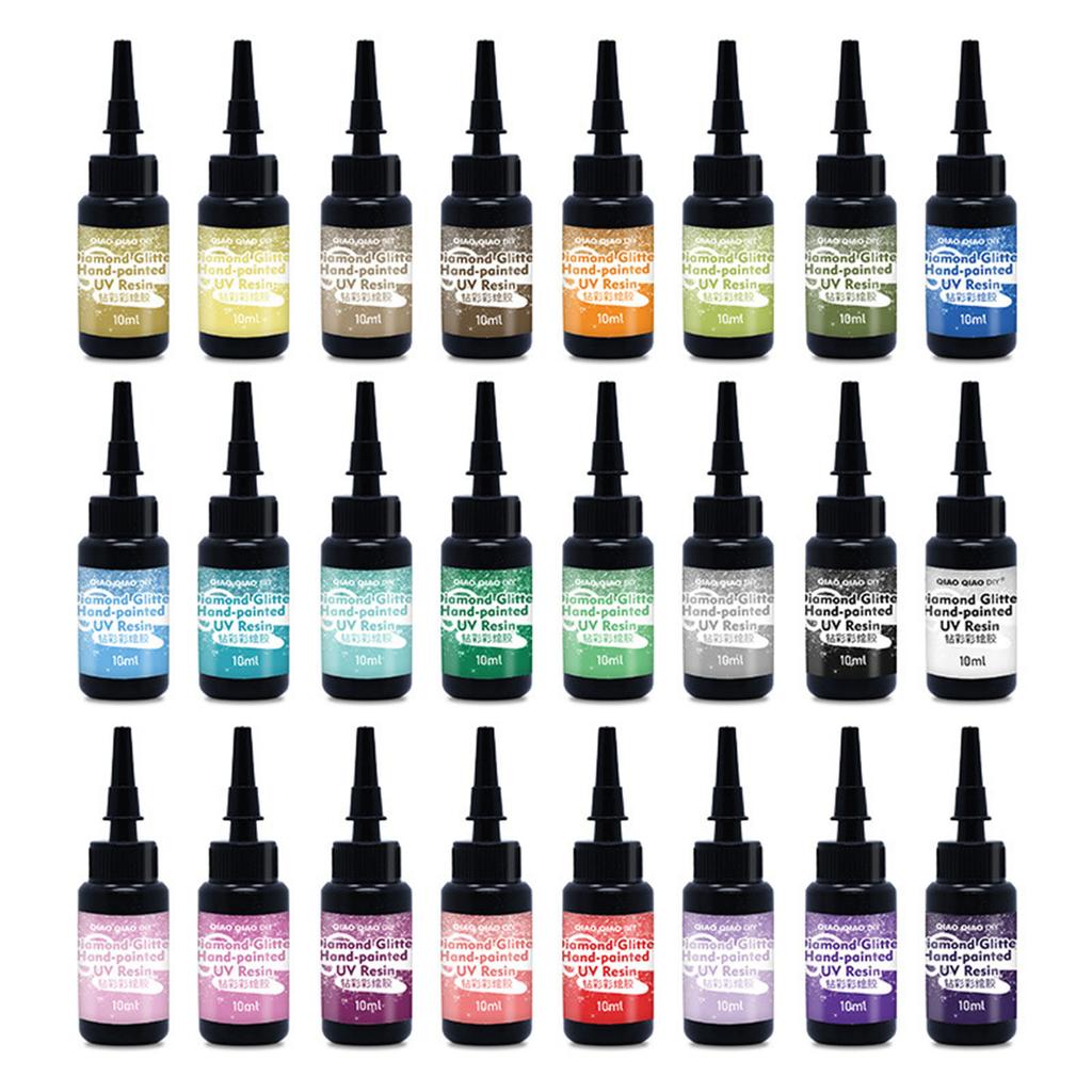 UV Epoxy Resin Paint Color Glue DIY Hand-Painted Beads Pigment Quick Drying Jewelry Making Gel Resin Dye Easy To Use