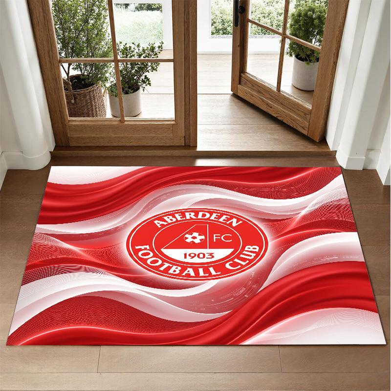 Aberdeen FC Design Crystal Velvet Rug Soft Decorative Mat for Bedroom Entrance