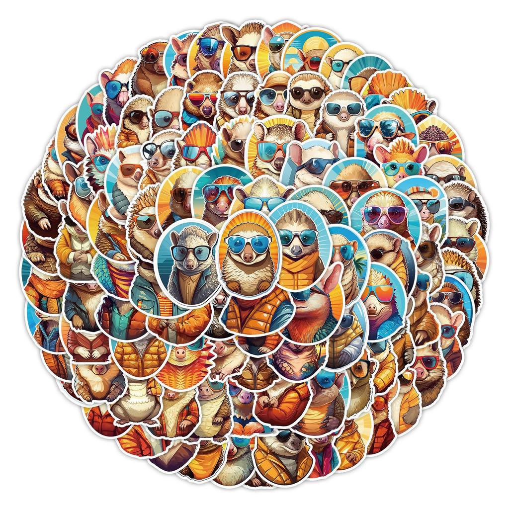 100 Anthropomorphic Mole Doodle Stickers Skateboard Suitcase Car Decoration Stickers Waterproof Creative Hand Note Stickers
