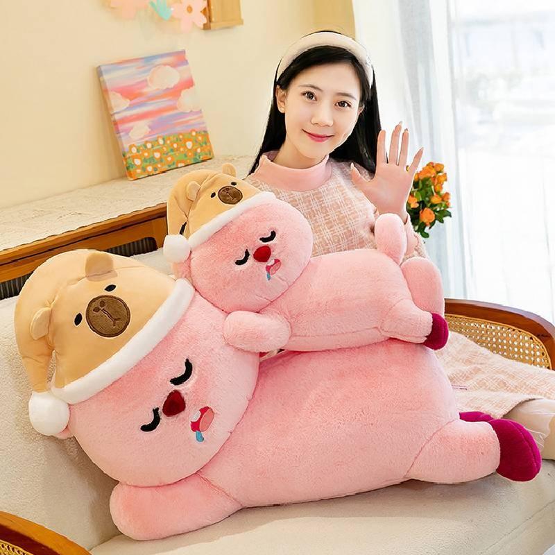 Adorable Capybara Plush Sleep Hat Lovable Rubi Doll Unique Plush Pillow Gift For Girls