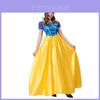 Elegant Long White Snow Princess Costume For Halloween Themed Events In Polyester Fabric