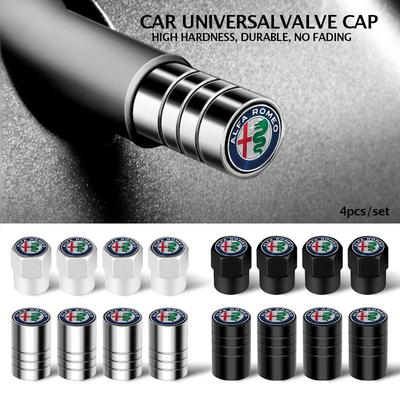 Aluminium Alloy 4pcs Car Tire Valve Cap For Giulia Stelvio Giulietta 156 159 147 Mito Tonale Brera Disco Volante