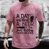 Beer Day Funny Graphic Y2k T Shirt for Men Drinking Party Short Sleeve Tees Summer Fashion Casual Streetwear Oversized Clothing