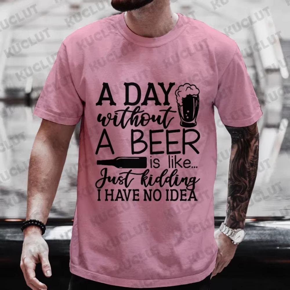Beer Day Funny Graphic Y2k T Shirt for Men Drinking Party Short Sleeve Tees Summer Fashion Casual Streetwear Oversized Clothing