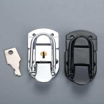 1Set Metal Box Latch Hasp With/without Key Silver/Black Safety Lock Buckle for Aviation Case Cabinet Toolbox Box Cabinet 69*34mm