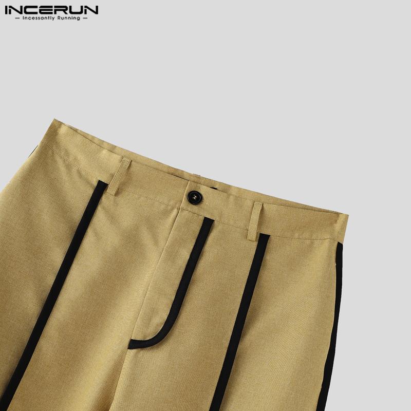 INCERUN 2PCS Men Thin Open Front Blazer Long Suit Pants Two Piece Suit Casual Outfits Sets