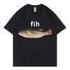 Funny Fih Fish Meme Prin Crew Neck T-shirt Fashion Short Sleeve T Shirts Women Casual T-shirts Summer Streetwear
