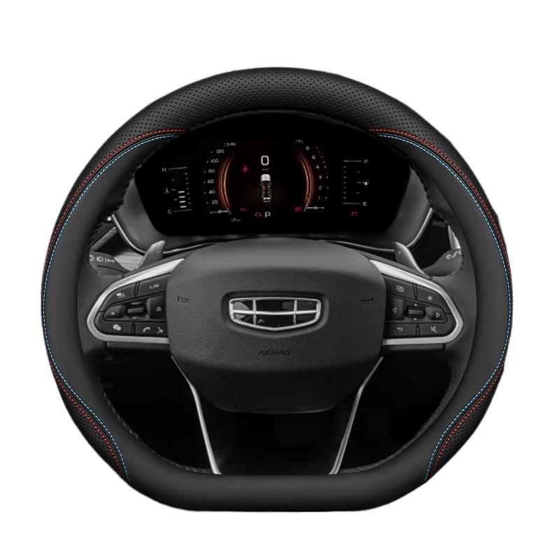 Leather Car Steering Wheel Cover for Geely Coolray Preface Monjaro Starray Emgrand Cityray Boyue L Okovango Accessory 2025 2026