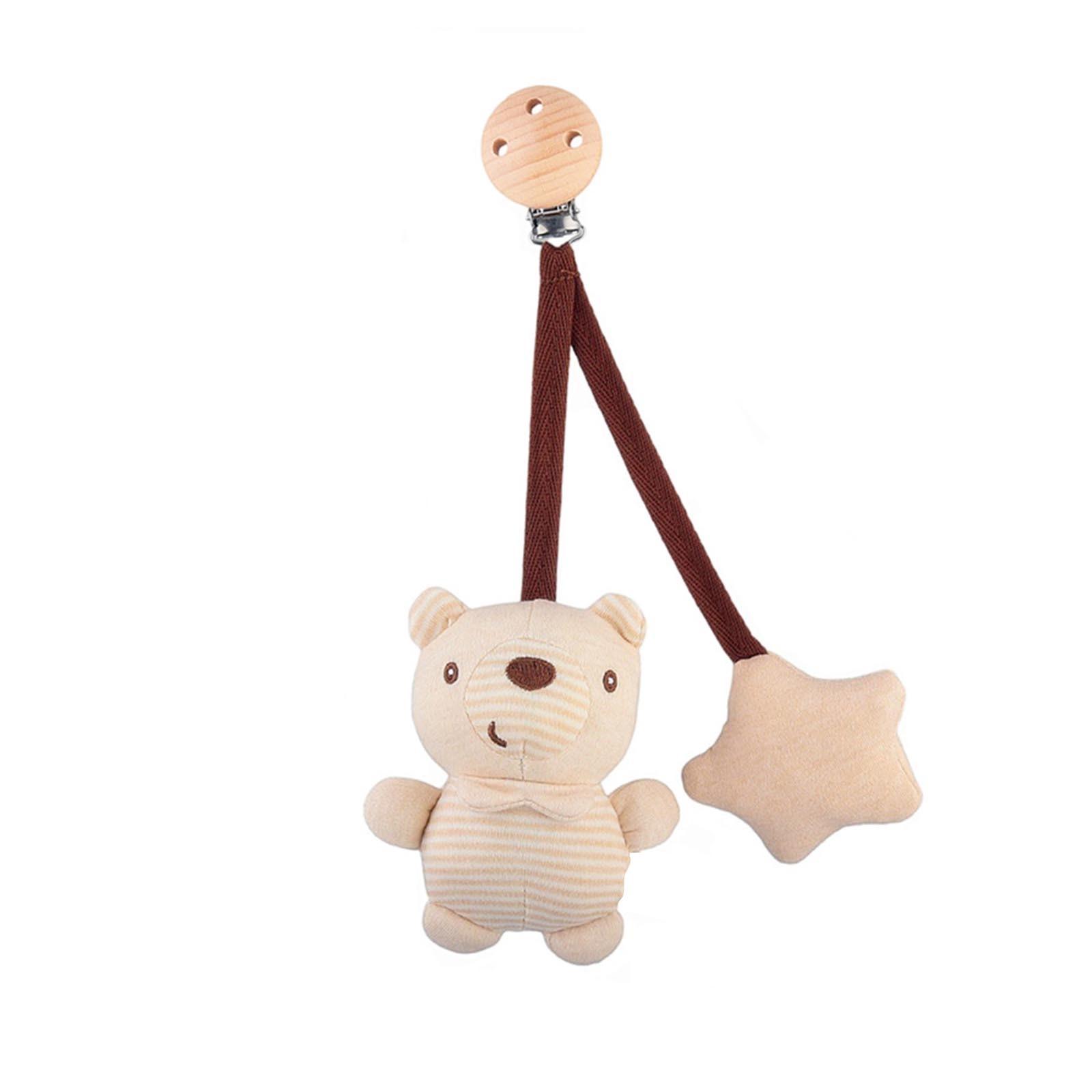 

Погремушки из органического хлопка, Подвески для кроватки из цветного хлопка для успокоения малыша, Плюшевые игрушки-куклы, One Size