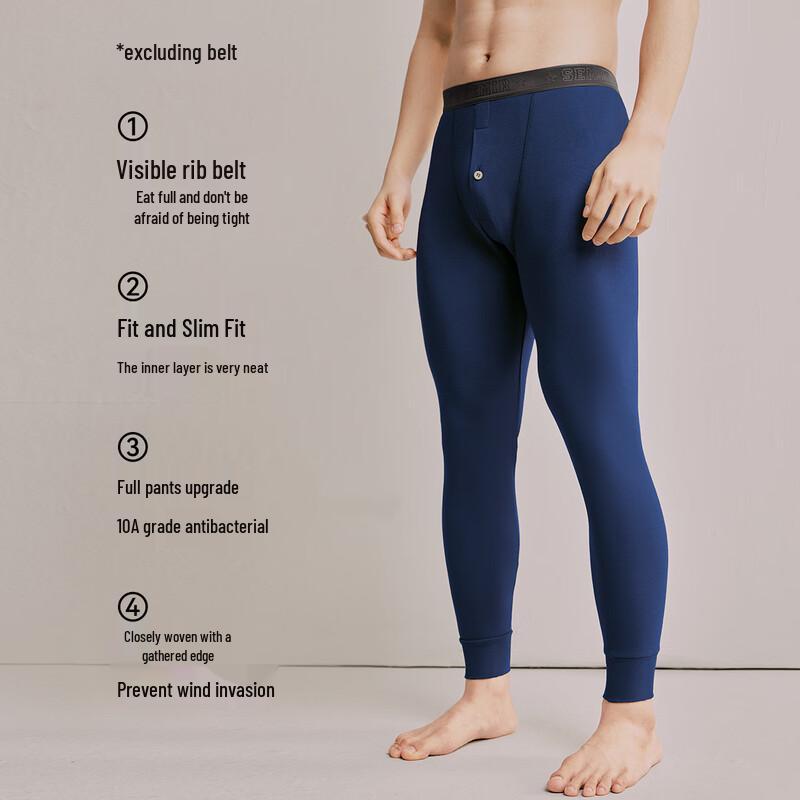 Semir Pantaloni Termici Antibacterieni din Bumbac 100% pentru Bărbați