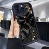 Large Black Bow Groove iPhone 15/16/17 Pro Max Protective Case
