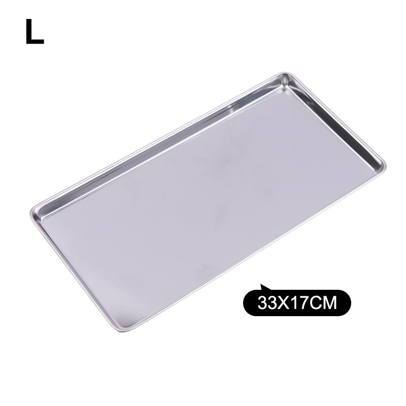 Nordic Stainless Steel Rectangular Tray Pastry Food Baking Plates Pallet Storage Disk Snack Cake Dish Organizer Tray Home Decor