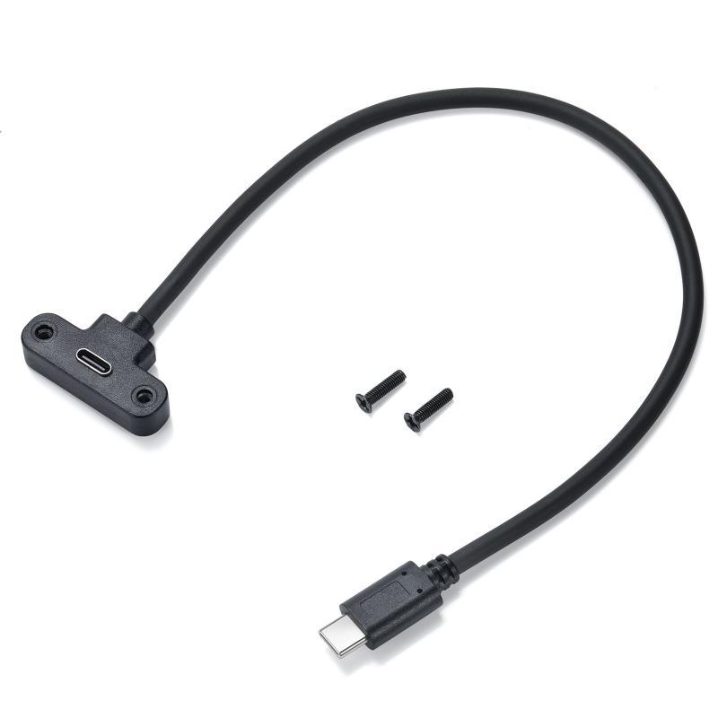 652F Fast And Data Usb C Extension Cable With Panel Mount Male To Female Cord Efficient And Convenient
