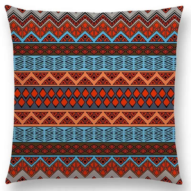 Newest Bohemia Cushion Cover Vintage Pattern Ethnic Striped Navajo Arrow Sofa Throw Pillow Case