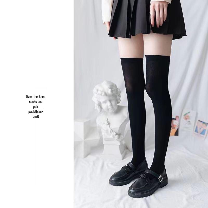 

Летние чулки: Прозрачные женские носки до середины икры и выше колена телесного цвета One Size