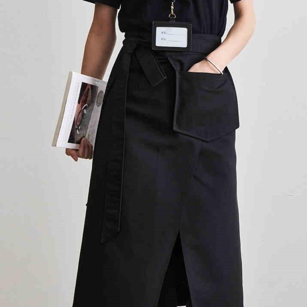 Fashionable Split Apron Breathable Kitchen Apron Durable Dining Apron  Barista
