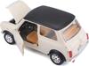 Bburago Scale Mini Cooper 1969 Cream Diecast Model Car 1/18