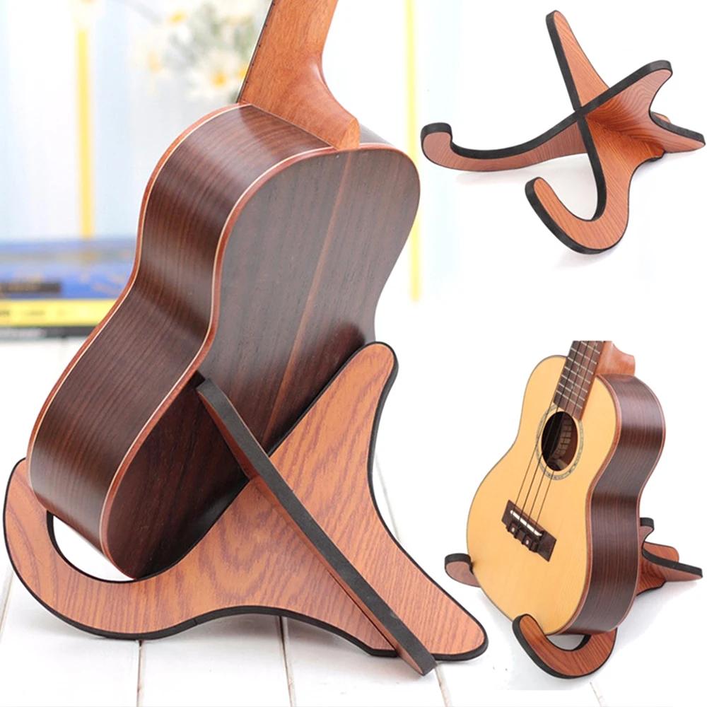 1PC Portable Ukulele Stand - X-Frame Folding Holder W/ Non-Slip Padded, for Concert, Stage & Home Display Accessory