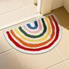 Rainbow Color Modern Home Decoration Floor Mats, Indoor And Outdoor Door Mats, Bathroom Anti-Slip Soft Carpets