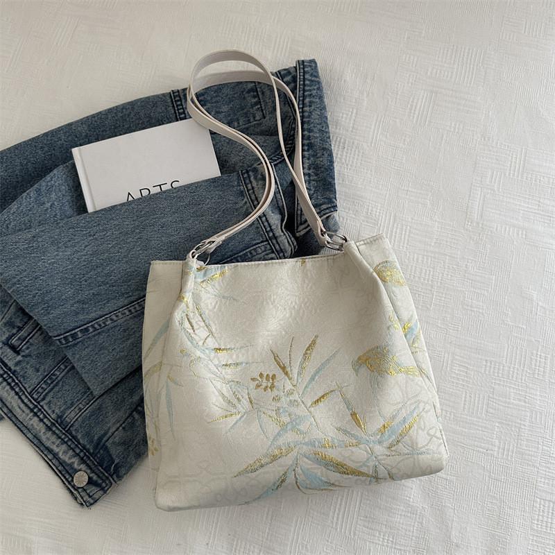 

Stylish Women s 2024 Korean Lace Butterfly Embroidery Tote Bag In Bamboo Leaf Color Bamboo Leaf