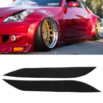 Headlight Eyebrow Trim Headlight Eyebrow Eyelids Trim Decoration Car Light Eyebrow Replacement for 350Z Z33 2003‑2009