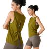 Yodilala Yoga Tank Loose Fit Cooling Long Sleeve Crew Solid Short Loose Size UV Green XL Women's Wear, Back-Beautifying Top, Top, Shirt, T-Shirt,