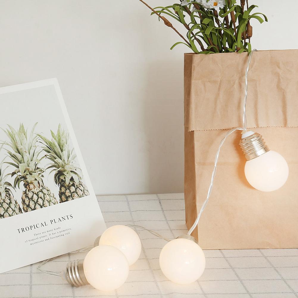 1,5m 10-LED Milchweiß Lichterkette Dekolampe für Haus Hof Weihnachtsfest