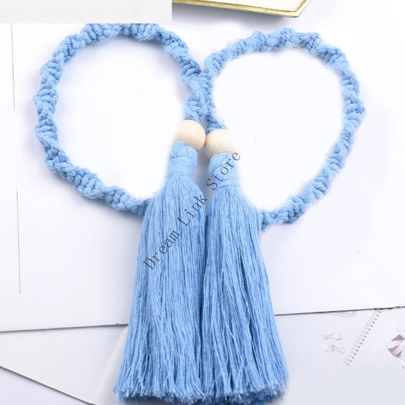 Curtain Tiebacks Rope,Decorative Handmade Tie Backs Curtain Holdbacks Holders Cord for Window Drapes Outdoor Indoor