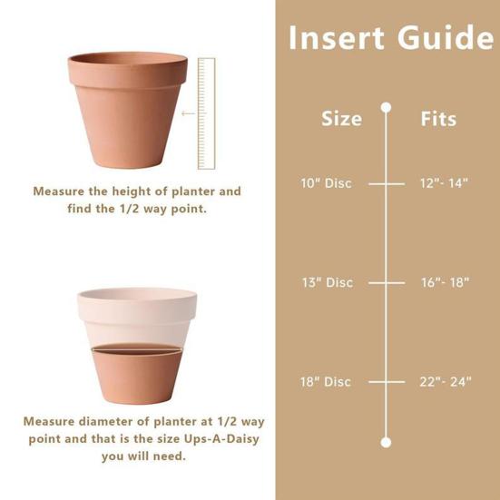 Round Planter Inserts Planter Insert Disc with Drainage Holes Flower Pot Filler Insert for Large Round Planters Less Soil Needed Gardening