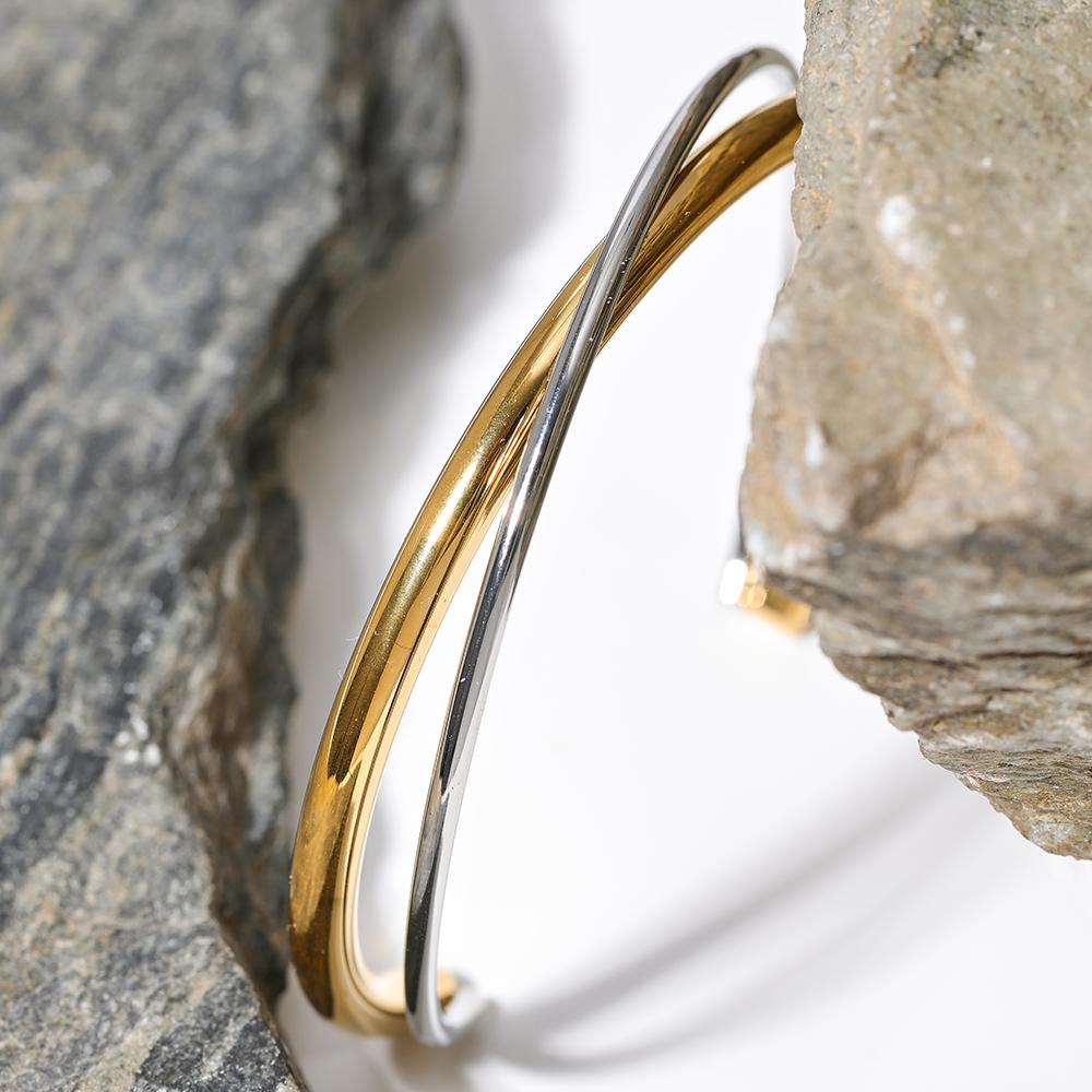 Eetit водонепроницаемый 18-каратный позолоченный геометрический браслет из нержавеющей — фото 4