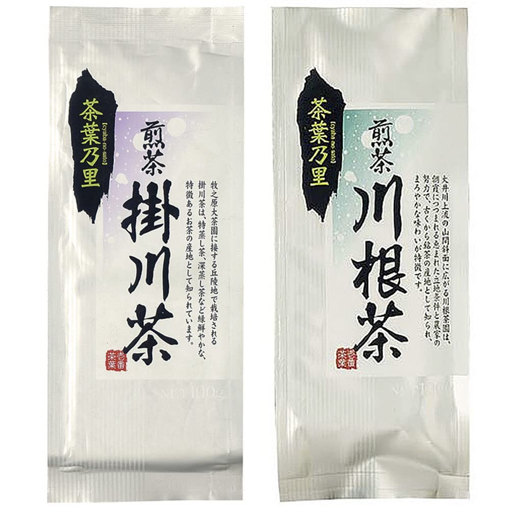 Marukou Tea Shop Shizuoka Famous Regions Bulk Purchase Set Kakegawa Tea Chahanosato Kawane Tea Tea-Producing (Chahanosato 100g, 100g)