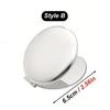 1PC Portable Women Stainless Steel Makeup Mirror Hand Pocket Folded-Side Cosmetic Make Up Mirror Small Various Shapes
