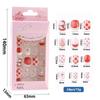 Snowflake Snowman Children Christmas False Nails Bunny Flower Bowknot Kids Cartoon Fake Nails Full Cover Nail Tips Nail Supplies