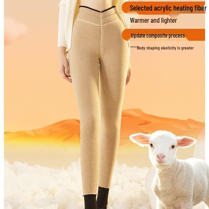 Теплые облегающие брюки Shuliya 6282 из шерсти и хлопка Extra Large