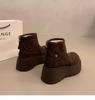 Fuzzy Winter Snow Boots: Cold-Proof, Thick-Soled for Men & Women, Birken Style, Plus Velvet, Flat.