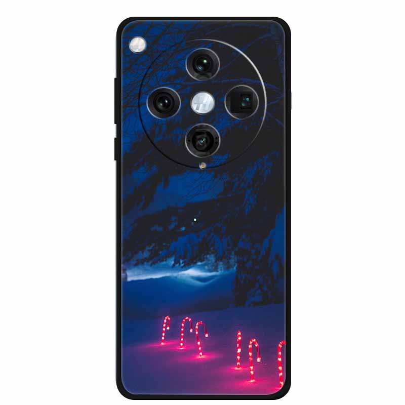 Christmas Cover For Oppo Find X8 Pro 5G 6.78"Black Silicone Cases TPU Santa Claus Christmas Tree Back Cover For Oppo Find X8 5G