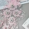Heavy Industry Beaded Sequins Three-Dimensional Flower Applique Clothing Dress Wedding Decoration Front Collar Accessories Cloth Sticker