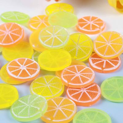 Simulated Perforated Lemon Slice Jewelry Bag Earrings Pendant Pendant