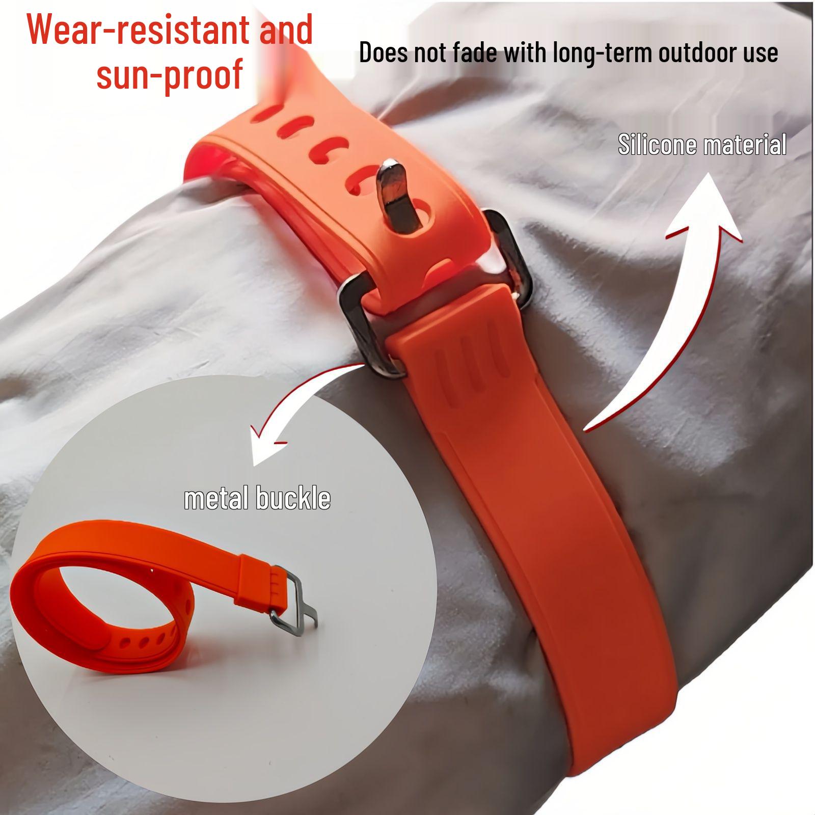 

Outdoor Silicone Multi-Purpose Cable Tie and Binding Strap Silicone material 30cm; Black
