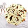 1 PC Automatic Folding Umbrella - Cute Dog Pattern, Portable & Foldable Design with 8 Ribs, Christmas Birthday Gifts