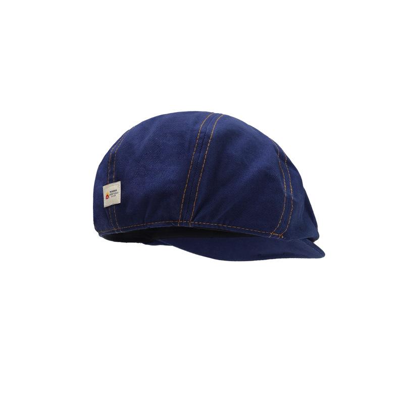 New reverse wearing beret, women's spring and autumn thin retro temperament octagonal hat, men's big head circumference British style